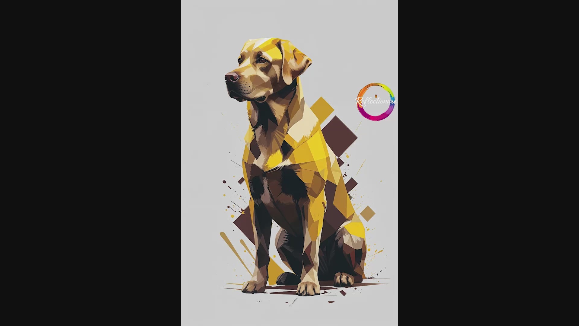 Geometric Labrador Dog Art Print | Digital Download