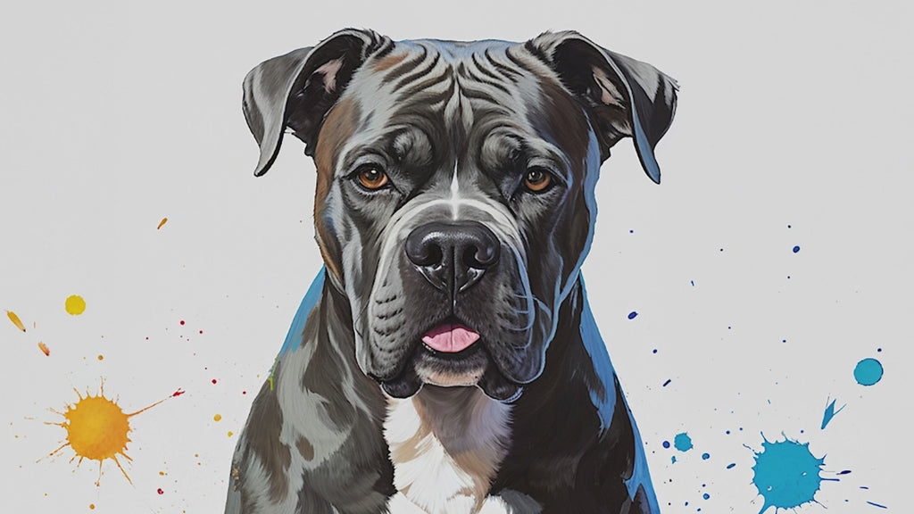 Colorful Cane Corso Abstract Art Poster