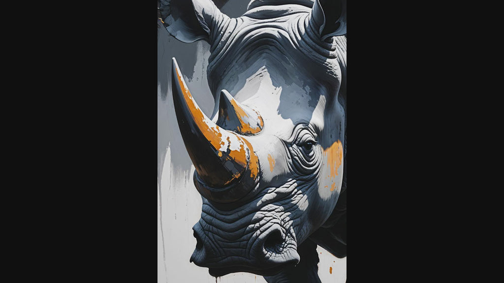 Abstract Rhino Full Body Wall Art | Digital Download