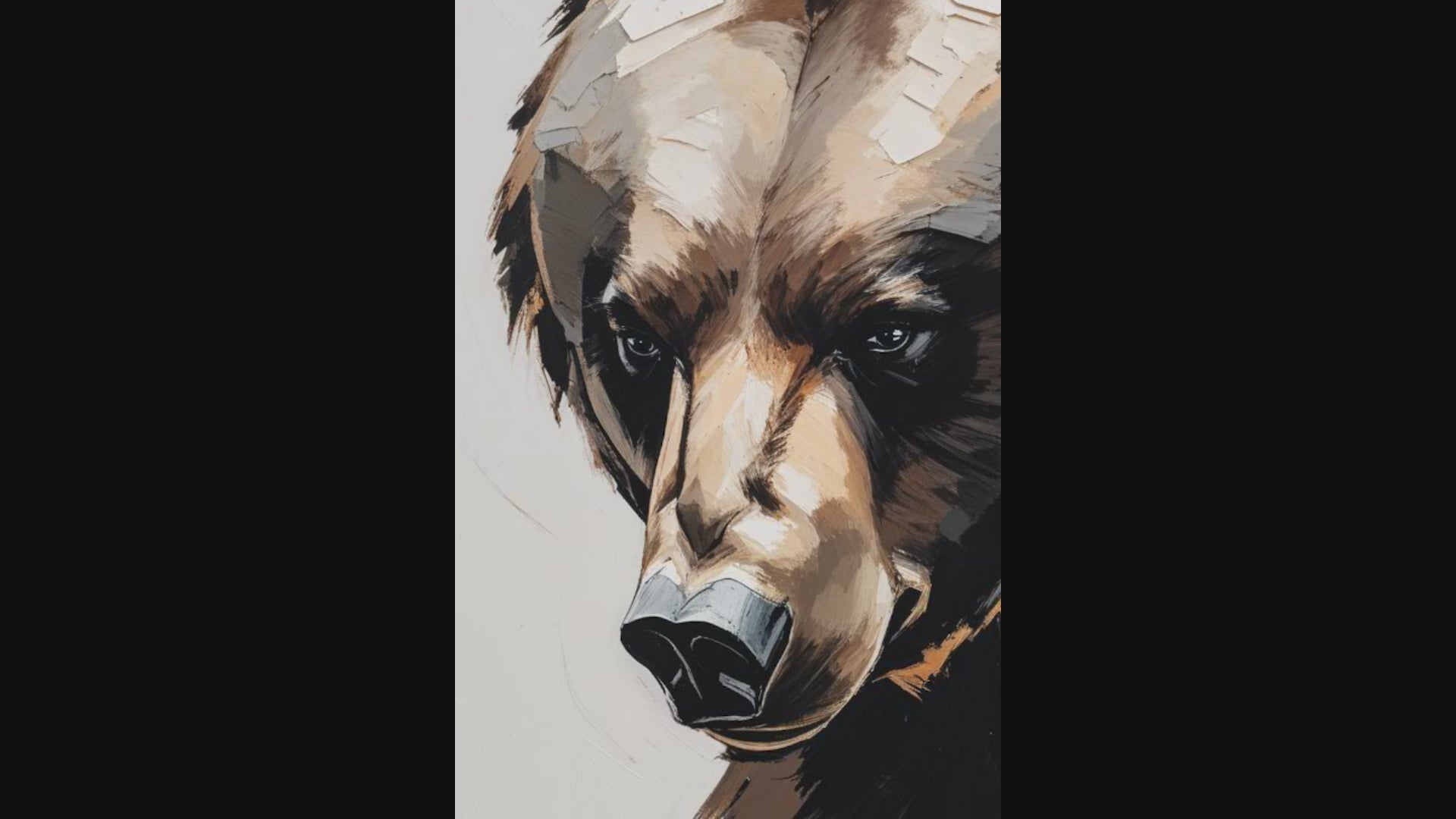 Abstract Bear II Digital Art Print | Modern Wildlife Wall Decor